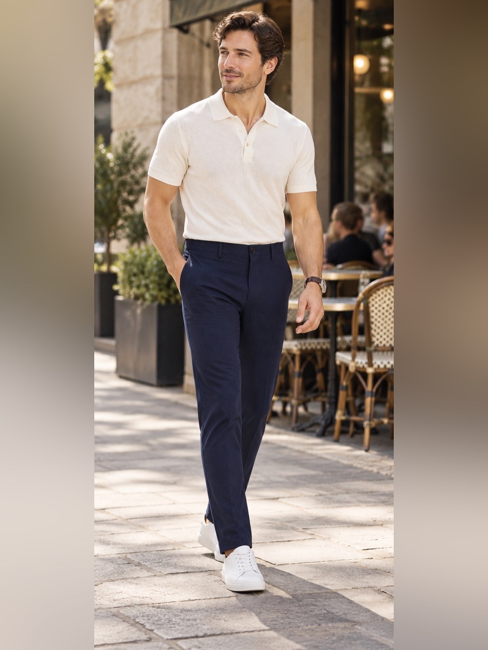 Theory Zaine Straight Tech Cotton Trouser Pant Navy Blue Size 29 Business Casual